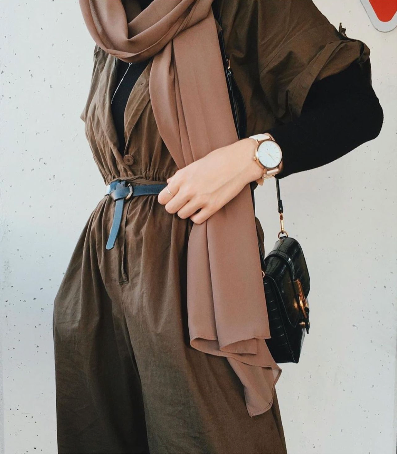 Premium chiffon hijab latte