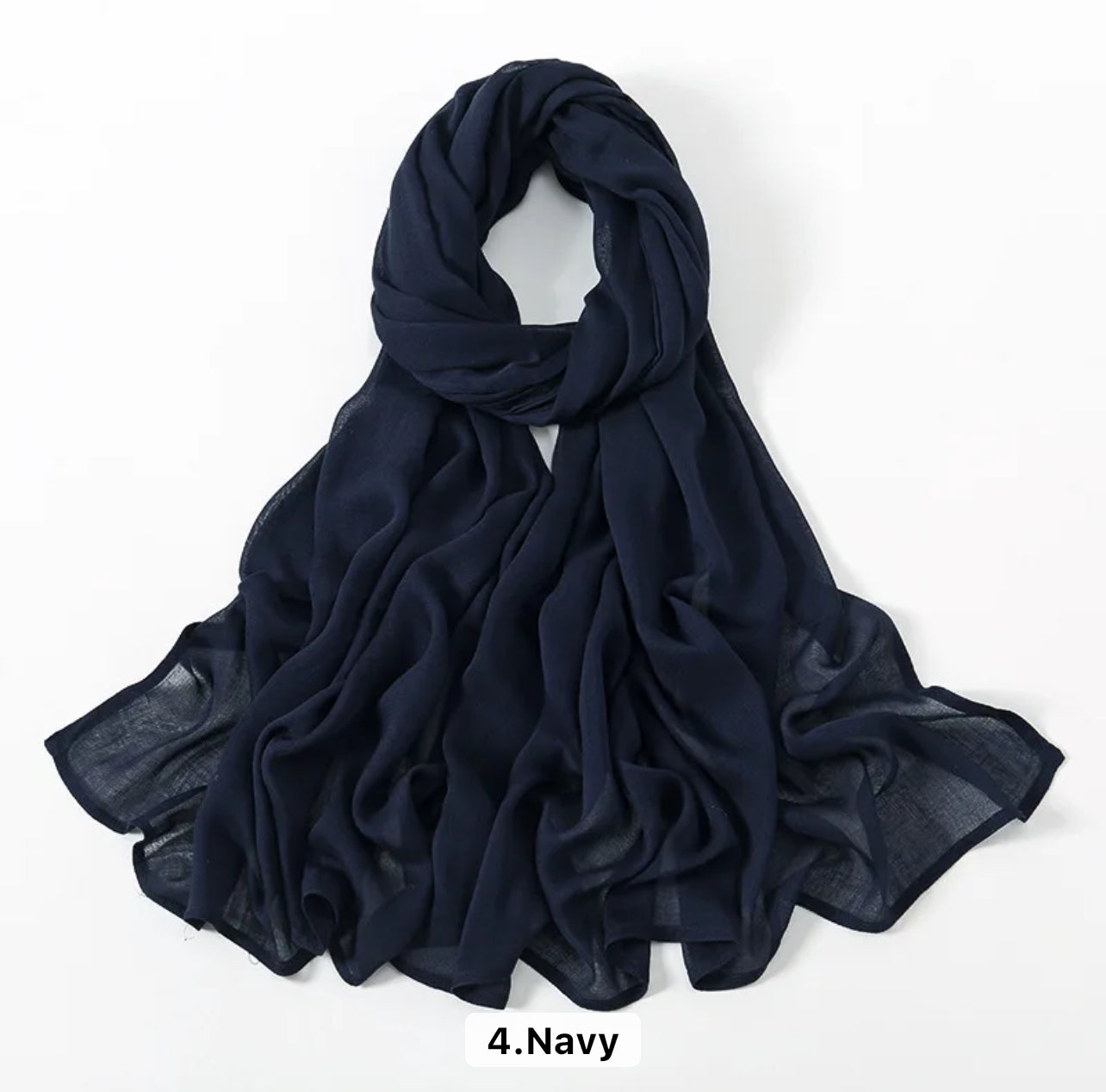 Bamboo modal hijab wide stitch navy